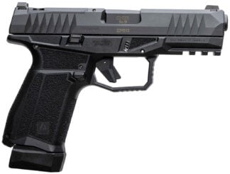 AREX 815537024074 Delta M Gen2 Compact Frame 9mm Luger 15+1 4" Black Steel Barrel, Black Nitride Steel Optic Cut/Serrated Slide, Black Polymer Frame w/Picatinny Rail, Black Stippled Grip, Ambidextrous