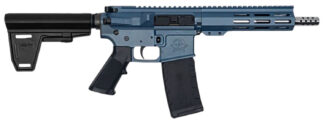 Great Lakes Firearms GL15223SSPBBLU AR-15 223 Wylde 30+1 7.50" Black Nitride Threaded Barrel, M-LOK Handguard, Blue Titanium Cerakote Aluminum Receiver w/Picatinny Rail, Black Polymer Mil-Spec Grip