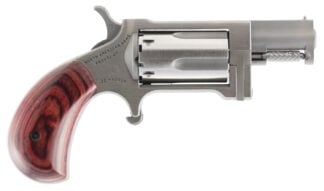 North American Arms SW Sidewinder  22 WMR 5 Shot 1.50" Stainless Steel Barrel, Frame & Cylinder, Rosewood Birdshead Grip Exposed Hammer