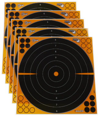 EZ-Aim 15227 Splash Reactive Self-Adhesive Paper Black/Orange 16" Bullseye 5 Pack