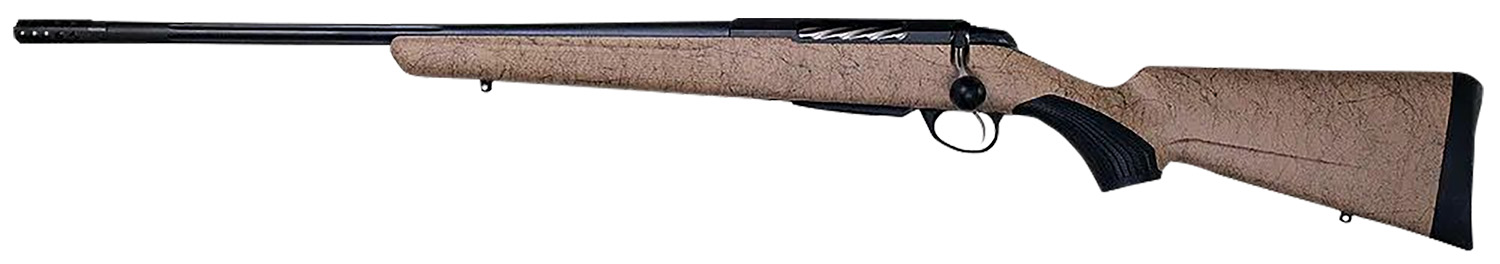 Tikka JRTXRT482 T3x Lite 6.5 Creedmoor 3+1 24.30" Fluted/Threaded, Black Barrel/Rec, Black Webbed Tan Roughtech Synthetic Stock, Interchangeable Grip, Muzzle Brake Left Hand
