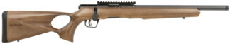 Savage Arms 70517 B Series Timber 22 WMR 10+1 16.50" Matte Black Threaded Barrel, Matte Black Picatinny Rail Carbon Steel Receiver, Woodgrain Fixed Thumbhole Stock