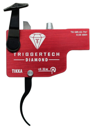 TriggerTech TI0SRB02TNP Diamond  Black/Red Curved Lever Fits Tikka Right Hand