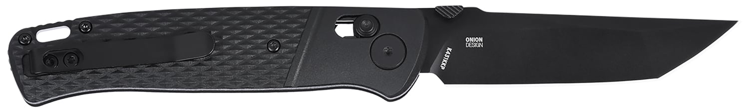 CRKT K431KKP Counterpart EDC 3.31" Folding Tanto Plain Black Oxide D2 Steel Blade, Black Textured GRN Handle