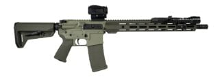 Shark Coast Tactical SCC04137GKNL Grassy Knoll Bundle 5.56 NATO 30+1 16" Black Melonite Threaded Barrel, 2-Tone Green Cerakote Aluminum Receiver w/Picatinny Rail, M-LOK Handguard, Magpul MOE SL OD Gre