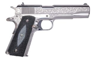CNC COLT 1911 TUXEDO 38 SUP 5IN BARREL 9RD BLUED ENGRAVED 1 OF 300 CNCTUX38
