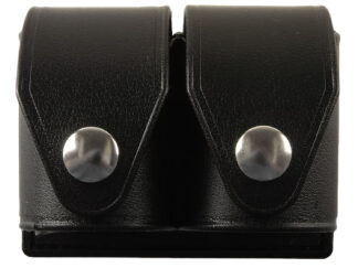 HKS 203PLBN SpeedLoader Case  Double Black Large Hytrel Belt Loop Fits S&W/Ruger/Colt/Taurus/Dan Wesson Belts 2.25" Wide
