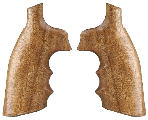 Hogue 10200 Fancy Hardwood Brown Goncalo Alves Hardwood with Finger Grooves for S&W K, L Frame with Square Butt