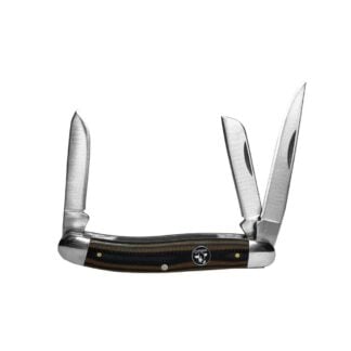 ABKT Cattleman Stockman Cowhand Series Knife 3 Blades Brown