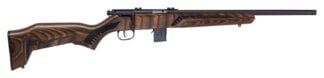 Savage Arms 96637 93R17 Minimalist Full Size 17 HMR 10+1 18" Matte Black Threaded Carbon Steel Sporter Barrel, Matte Black Carbon Steel Receiver, Boyd's Minimalist Natural Brown Laminate Stock, Right