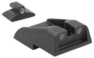 Meprolight USA 195933101 Tru-Dot  Green Tritium White Outline Front Sight-Green Tritium White Outline Rear Sight IWI Jericho 941/Baby Eagle