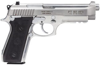 Taurus 1-920159-17 92  Serrated Frame 9mm Luger 17+1 5" Matte Stainless Steel Barrel, Matte Stainless Steel Serrated Slide, Stainless Aluminum Frame w/Picatinny Rail, Black Polymer Grip, Right Hand