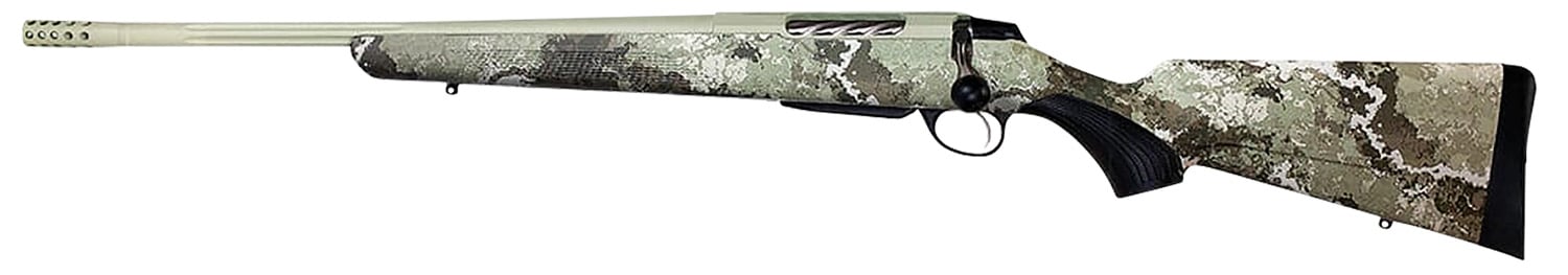 Tikka JRTXVA431R10 T3x Lite 300 Win Mag 3+1 24.30" Fluted/Threaded, Desert Verde Cerakote Barrel/Rec, Veil Alpine Synthetic Stock, Interchangeable Grip, Muzzle Brake Left Hand