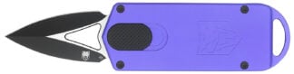 CobraTec Knives CTASPPUR ASP  1.94" OTF Dagger Plain D2 Steel Blade, 3.31" Purple Aluminum Handle