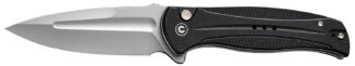 Civivi Knives C23053-3 Incindie 3.48" Folding Spear Point Plain Stonewashed 14C28N Steel Blade, Black Textured G10 Handle