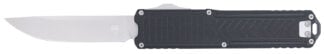 CobraTec Knives CTRNGBLKDNS Ranger  3.25" OTF Plain Stonewashed D2 Steel Blade, 4.75" Black Textured G10 Scales Handle