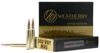 Weatherby B340225TTSX Select Plus  340WthbyMag 225gr Barnes Tipped TSX Lead Free 20 Per Box/10 Case