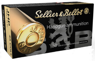 Sellier & Bellot SB45F Handgun  45Colt 230gr Jacketed Hollow Point 50 Per Box/12 Case