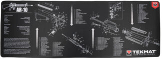 TekMat TEKR44AR10 AR-10 Cleaning Mat Black/White Rubber 15"x44" AR-10 Parts Diagram