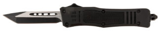 Steel River Knives MT616BT Spartan Mini 2.75" OTF Tanto Plain Black/Silver 440C SS Blade/ 4.25" Black Aluminum Zinc Alloy Handle