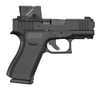Glock PX4350B03FRMOS8A4 G43X MOS8 w/Aimpoint 9mm Luger 15+1 3.41" Black GMB Barrel, Black Steel Serrated w/Optic Slide, Black Polymer Frame w/Accessory Rail, Aimpoint COA 3.5 MOA Red Dot, Ambidextrous