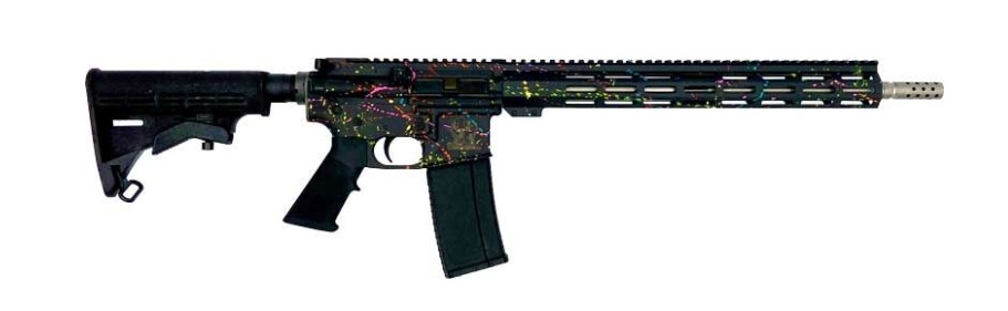 GLFA 223 WYLDE RIFLE SAVED BY THE SPLATTER BLACK 16IN BARREL 15.125IN MLOK 30RD GL15223SS S-BLK