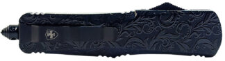 Templar Knife LMDG131 Gen II Maiden Gloss Large 3.50" OTF Dagger Plain Black Oxide Stonewashed 440C SS Blade, 5.25" Black Gloss Aluminum Handle, Glass Breaker