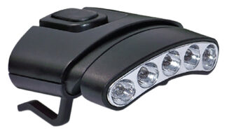 Cyclops CYCHCDTWG Orion Tilt Hat Clip Light 30 Lumens Green/White LED Bulb Black Clip-On