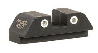 AmeriGlo GL8113R Tritium Rear Sight for Glock  Green Tritium White Outline Rear Sight