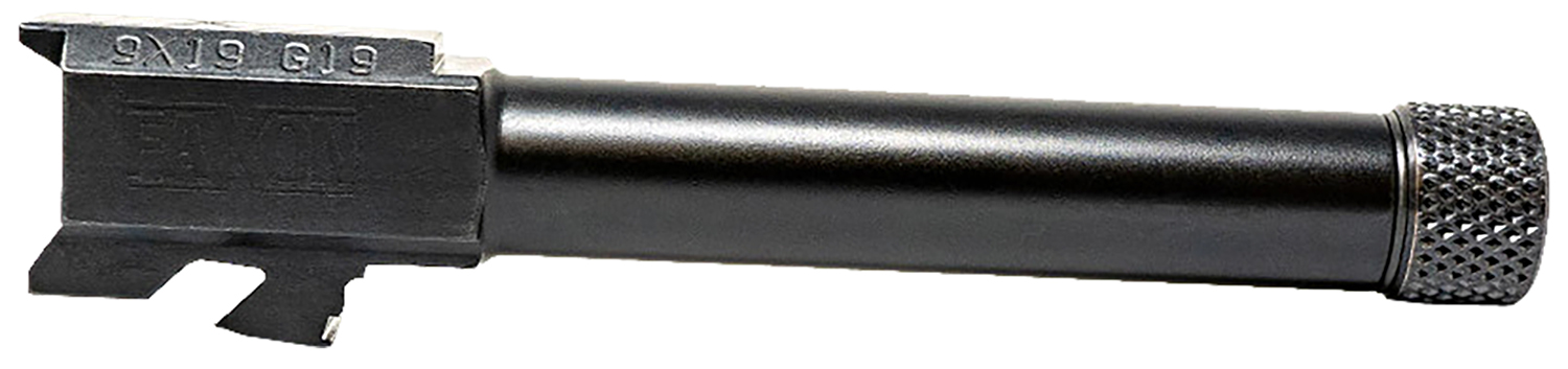 Faxon Firearms GA910N19NGQT Duty Series 9mm Luger Compatible w/Glock 19 Gen2-5, Threaded Black Nitride Steel