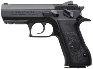 IWI US J941FS910ORP Jericho 941 Mid-Size Frame 9mm Luger 10+1 3.80" Black Chrome Lined Steel Barrel, Black Serrated Steel Slide & Frame w/Beavertail & Picatinny Rail, Black Textured Grips