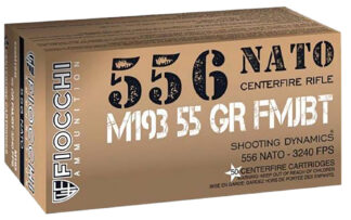 Fiocchi 556M193L   5.56NATO 55gr Full Metal Jacket Boat Tail 50 Per Box/20 Case