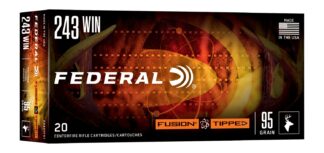 Federal F243TFS1   243Win 95gr Fusion Soft Point 20 Per Box/10 Case