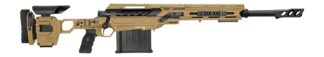 Cadex Inc CDX50DUAL50206BR20I2J5 CDX-50 Tremor 50 BMG 5+1 20.60" Black DLC Match Grade Threaded Barrel, Black DLC Aluminum Receiver w/Picatinny Rail, Adjustable Folding Hybrid Tan Stock, Black Polymer