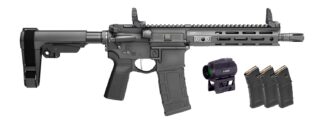 Springfield Armory STV995300BV2SBA3PAC SAINT Victor Gear Pac 300 Blackout 30+1 9.50" Black Nitride Threaded Barrel, Black Hardcoat Anodize Aluminum Receiver w/ Rail, M-LOK Handguard, Black Polymer SB