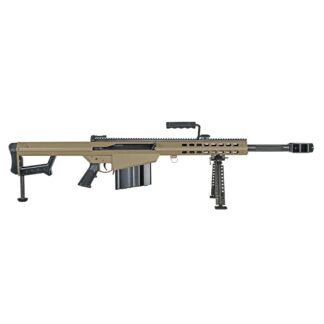 Barrett Model 82A1 Rifle .50 BMG 10rd Magazine(1) 20" Fluted Barrel w/Bipod FDE Finish
