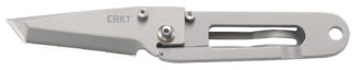 CRKT 5500 K.I.S.S.  2.25" Folding Tanto Plain Bead Blasted 3Cr13MoV SS Blade/Bead Blasted Stainless Steel Handle Includes Pocket Clip