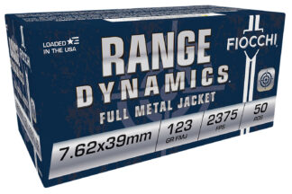 Fiocchi 762X39A Range Dynamics 7.62x39mm 123gr Full Metal Jacket 50 Per Box/10 Case