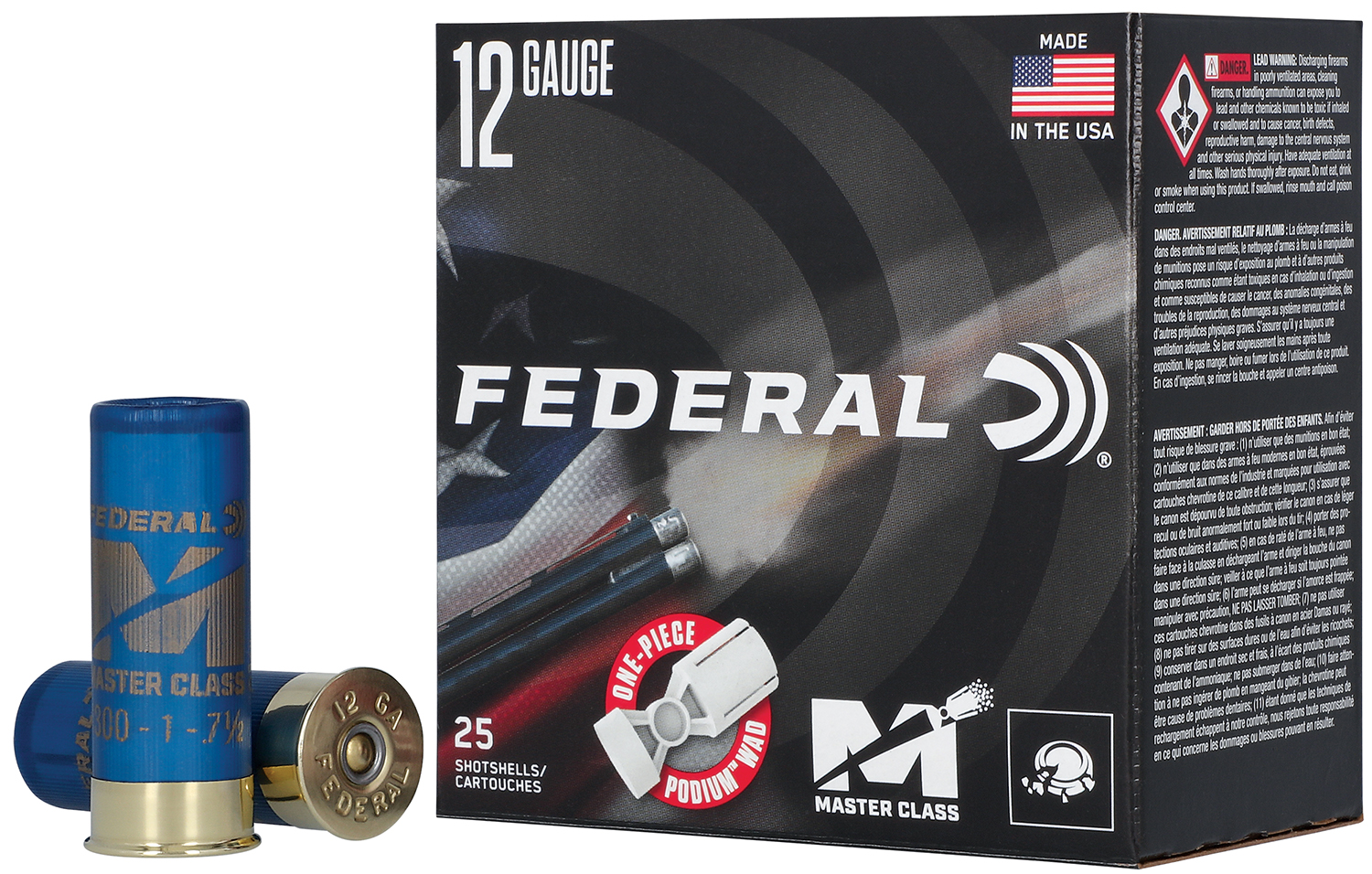 Federal MC12HC75 Master Class 12Gauge 2.75" 1 1/8oz 7.5Shot 25 Per Box/10 Case