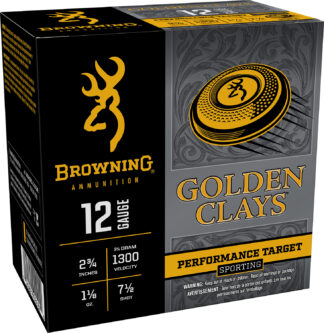 Browning Ammo BGC12SC7 Golden Clays  12Gauge 2.75" 1 1/8oz 7.5Shot 25 Per Box/10 Case