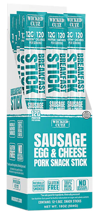 Wicked Cutz WCBR12SEC Sausage Egg & Cheese Breakfast Sticks  12 Pack