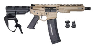 ATI ATIGAX5567MLCFDE30 Alpha Maxx 5.56 NATO 30+1 7.50" Black Threaded Barrel, Flat Dark Earth Receiver w/Picatinny Rail, M-LOK Handguard, Black Polymer Brace, A2 Grip