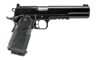 Kimber Mfg, Inc 3600304 DS Warrior 10mm Auto 18+1 6" Matte Stainless Barrel, KimPro Black Optic Cut/Serrated Slide, Black Stainless Steel Frame w/Beavertail & Picatinny Rail, Black Carbon Fiber Grip,