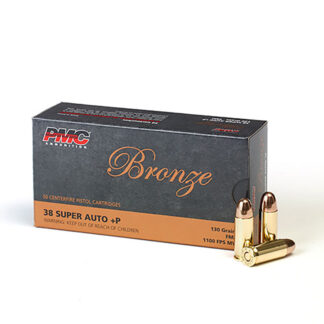 Bronze 38 Super+P 130Gr FMJ 50bx