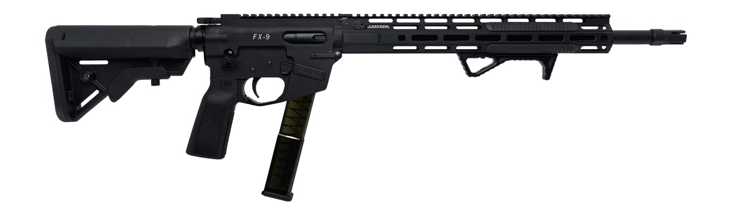 Freedom Ordance FX9R16E-BLK FX9R Elite 9mm Luger 16" Black Nitride Barrel, Black Anodized Aluminum Receiver w/Picatinny Rail Black B5 Bravo Polymer Stock, B5 P Type Grip
