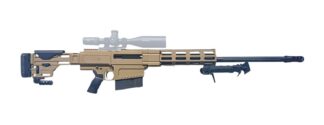 HM Defense HM50MAX50BMGFDE HM50 Max 50 BMG 10+1 29.25" Black Match Grade Threaded Barrel, FDE Cerakote Aluminum Receiver w/Picatinny Rail, M-LOK Handguard, Picatinny Rail/Arca Rail Forend, Adj Cheekpi