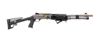 Panzer Arms PAM4NCSGGTMFSS M4 Pro AI Semi-Auto 3" 5+1 18.50" Gray Ported Barrel, Gray w/ Gold Titanium Accents Aluminum Receiver w/Picatinny Rail, Skeleton Stock