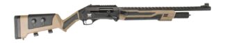Panzer Arms PAFS1PROFSFDE FS1 Pro 12 Gauge Semi-Auto 3" 4+1 20" Black Shrouded Barrel, Black & Flat Dark Earth Cerakote Receiver w/Picatinny Rail, M-LOK Handguards, Flat Dark Earth Adj Cheekrest Synth
