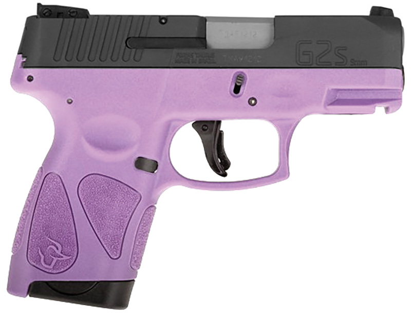 Taurus G2S Compact 9mm 3.26 in, 7 Rounds, Black and Light Purple
