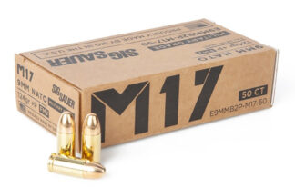 ELITE BALL 9MM+P 124GR FMJ M17 50RDS/BOX